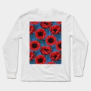 Red anemone garden Long Sleeve T-Shirt